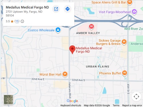 Get Directions From Your Location to Medallus Urgent Care in Fargo, ND